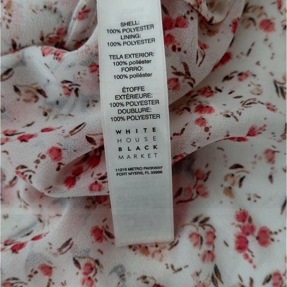 WHITE HOUSE BLACK MARKET Calico Floral Print Ruffled Blouse - Picture 7 of 9